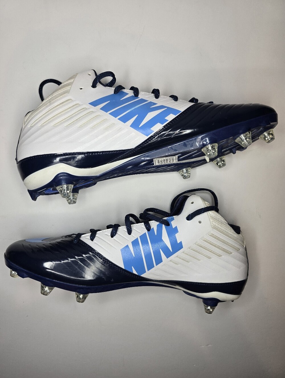 Nike Vapor Speed 3/4 TD Men's Football Cleats White Navy Blue 668853-131 Size 15